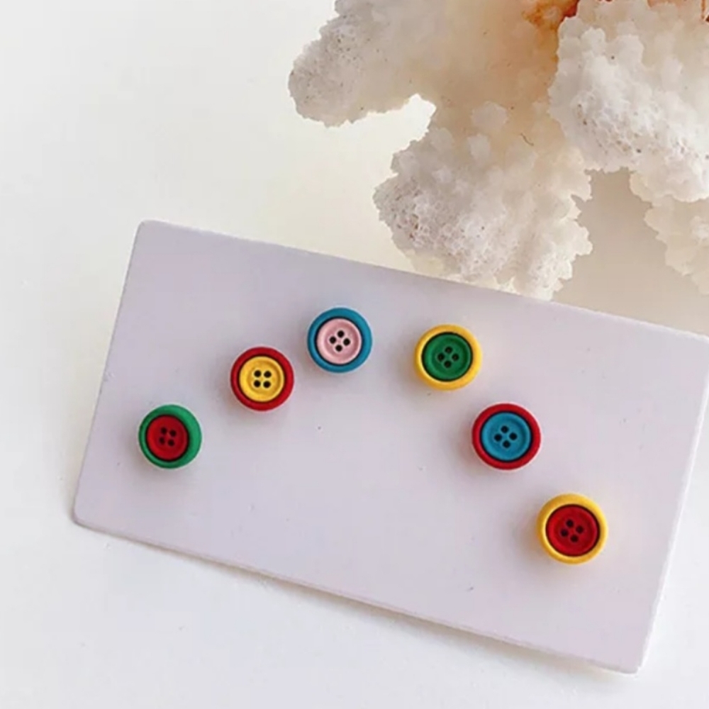 Button Earrings